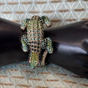 Betsey Johnson Multicolor Rhinestone Lizard Bracelet